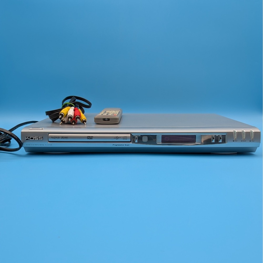 Koss KS3122-2 Progressive Scan DVD Player with Remote & Cables - Tested